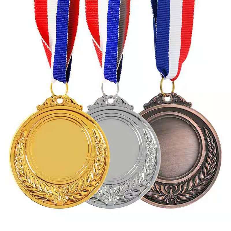 

Customized Metal Fashion Gold Silver Bronze Medals Medals Match Championship Sports Athletic Medals 65mm Diameter
