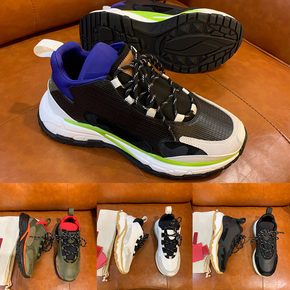 DHL Livraison gratuite 20SS New Mens Designer BOUNCE VEAU SNEAKER CAMOUFLAGE ROCKRUNNER chausse Designer hommes