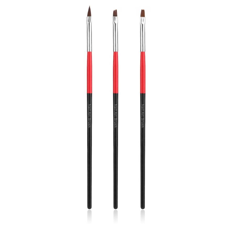 

3pcs Nail Art Drawing Painting Set Tool Brushes Design UV Gel Acrylic Brush Pen Free Shipping