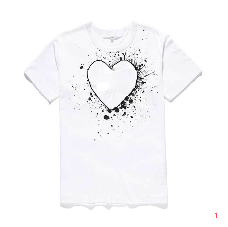 Hommes Designer T-shirt de mode d'été nouvelle marque T-shirt de luxe à manches courtes T-shirts drôle de coeur Imprimer Haut Tees28 LR200537