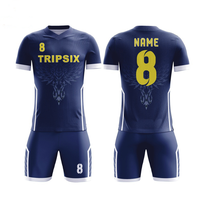 

Football Jersey Team Soccer Uniform Customizing New Design Kits Breathable polyester fabric football uniform, As pic
