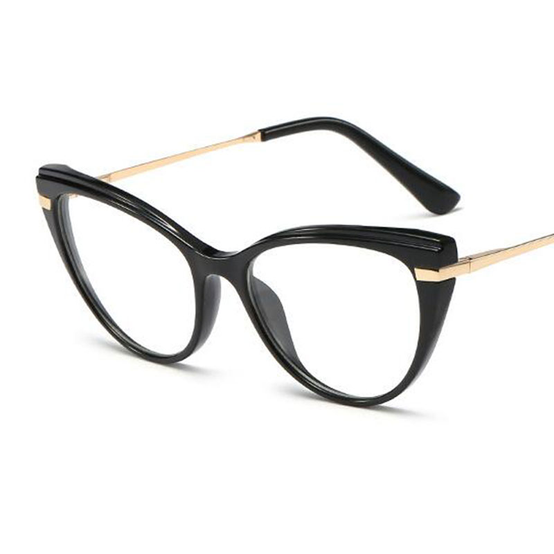 

2021 Luxury Designer Red Cat Eye Glasses Frame Transparent Lens Fashion Sexy Eyeglass Frames Optical Glasses eyewear for women