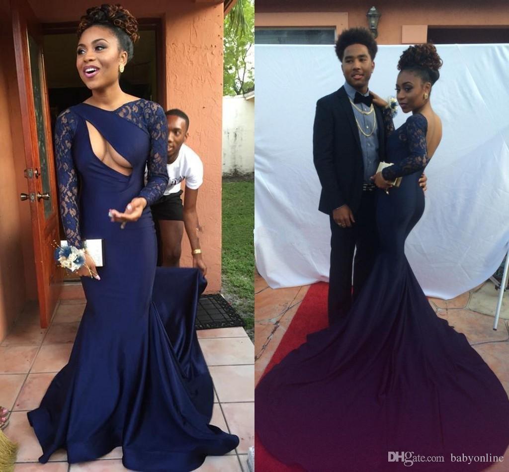 navy blue reception dress