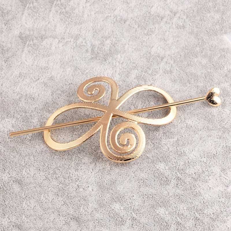 

Other Hair Accessories Classic Heart Hairpin Hollow Flower Chinese Knot Sticks Clips For Women Jewelry