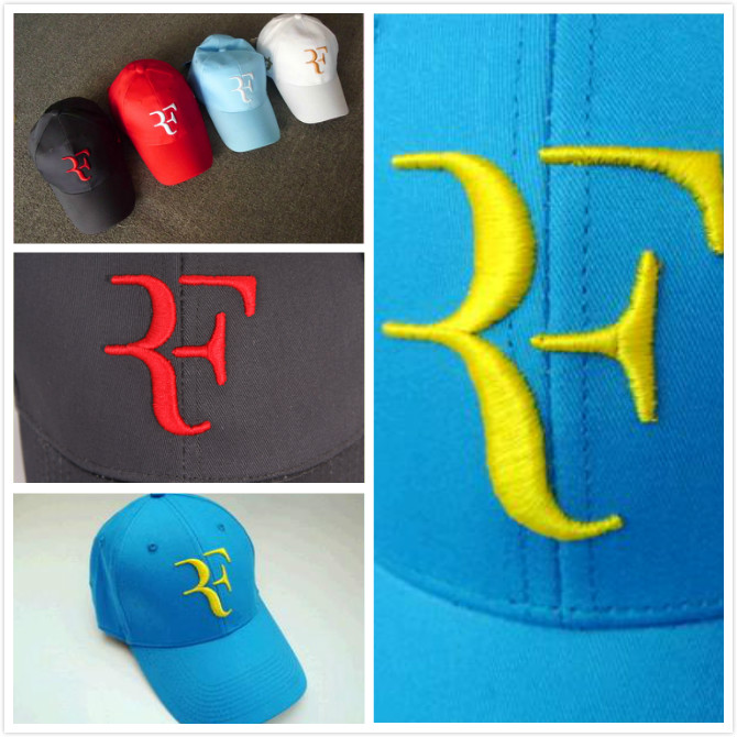 

Adjustable Caps 16 colors 2019 Hot! White Federer RF Tennis hat cap Summer Men Baseball Cap Cotton Hunting, Sky blue