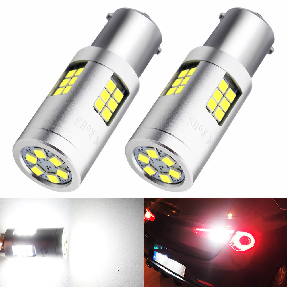 

2pcs 9-30V 1156 BA15S LED 3030 SMD 30 LED Bulbs 20W White Light Lamps For Auto Car Turn Signal Reverse Brake Tail Backup Lights, As pic
