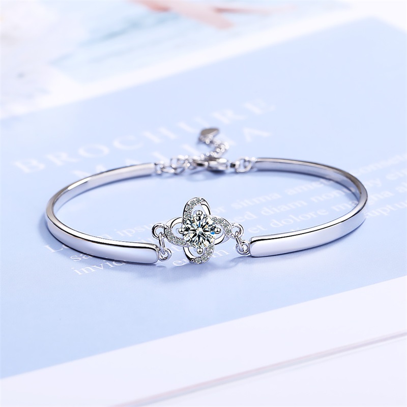 

Charm Bracelets ZG Elegant 925 Sterling Silver Female Bracelet Simple Set Small Fresh Design Cold Wind