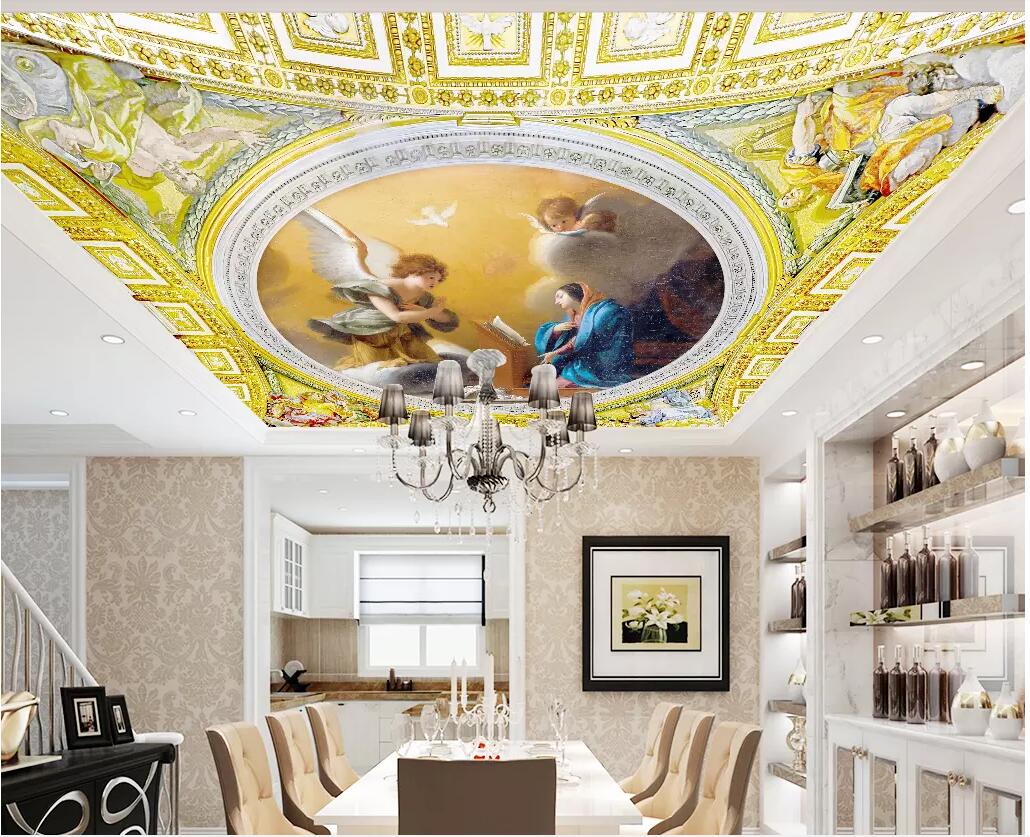 

3d ceiling murals wallpaper custom photo Prayer of Virgin Mary and Angel home decor living room 3d wall murals wallpaper for walls 3 d, Non-woven wallpaper