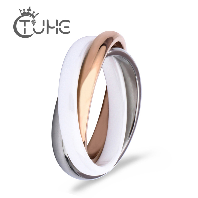 De mujer De hombre Anillos de Cerámica Cubic Zirconia Cristal De Banda Anillo Acero Inoxidable Talla 5-10 Moda