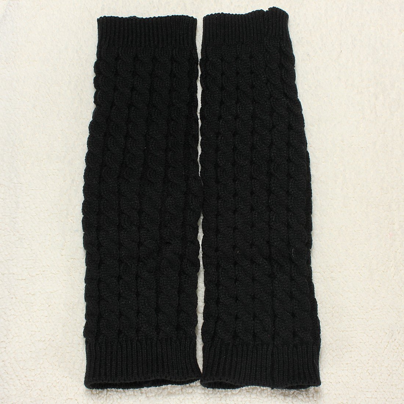 

Legging Leggings Bib Socks Winter Warm Knitting Braided Woman Black