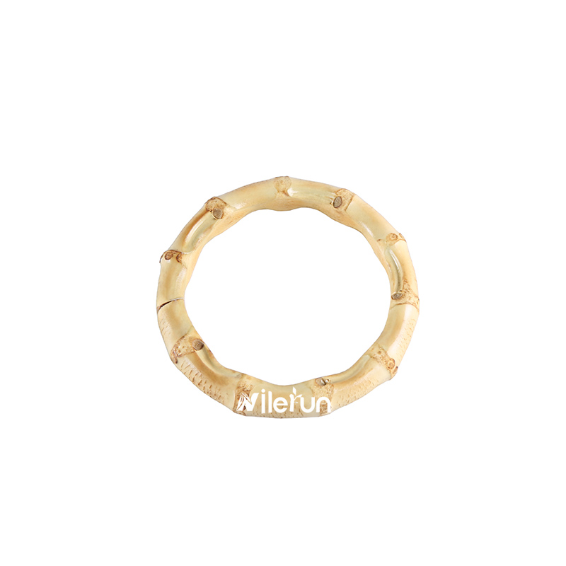 

Pastoral country style narrow natural bamboo bangle gold bamboo root bracelet