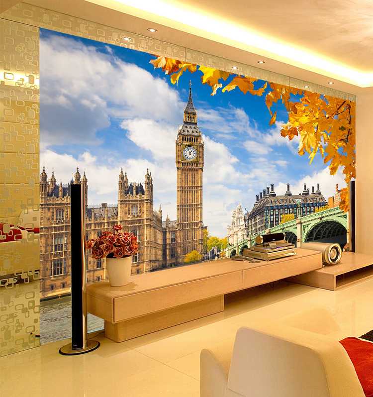 

[Self-Adhesive] 3D British City 3005 Wall Paper mural Wall Print Decal Murals, 125x80cm(49x31in)wxh