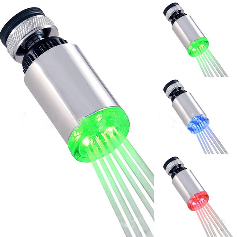 

European Kitchen Sink LED Faucet Aerator Basin Rotating 360 Degree Water Tap Accessories Led Kitchen Hot and Cold Mixer Spouts
