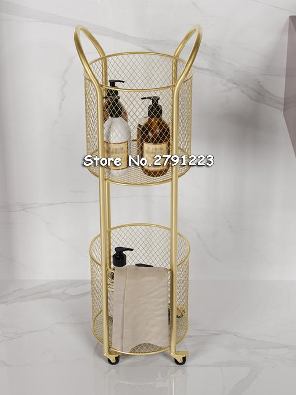 

2019 Nordic Pink Multi-function Storage shelf Coffee Table Stroller Flower Stand Living Room Mobile Sofa Side Tables Dining Cart