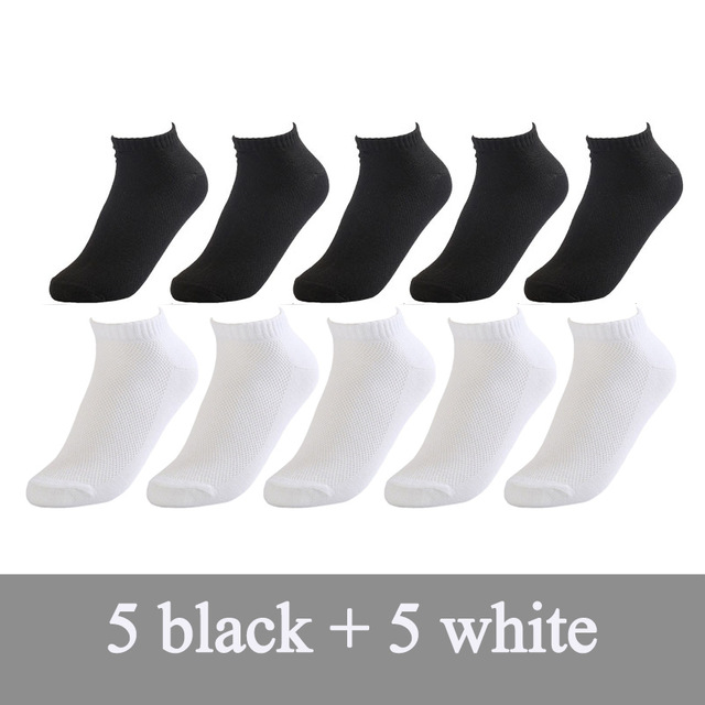 

Boat Sock Men Summer Breathable 20Pcs=10Pair Solid Mesh Men's Socks Invisible Ankle Socks This Size EUR 38-43 Cheap Price, 10 pairs black