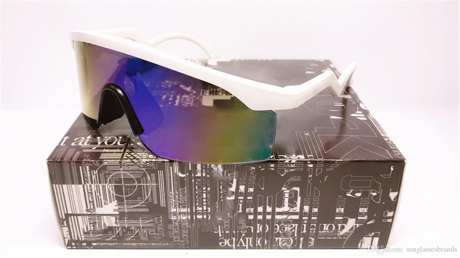 

Wholesale-92 2018 Fashion Fishing Leisure Driving Beach Sport New high Quality Sunglasses OO9140-Razorblades Polarized Lens Free Shipping