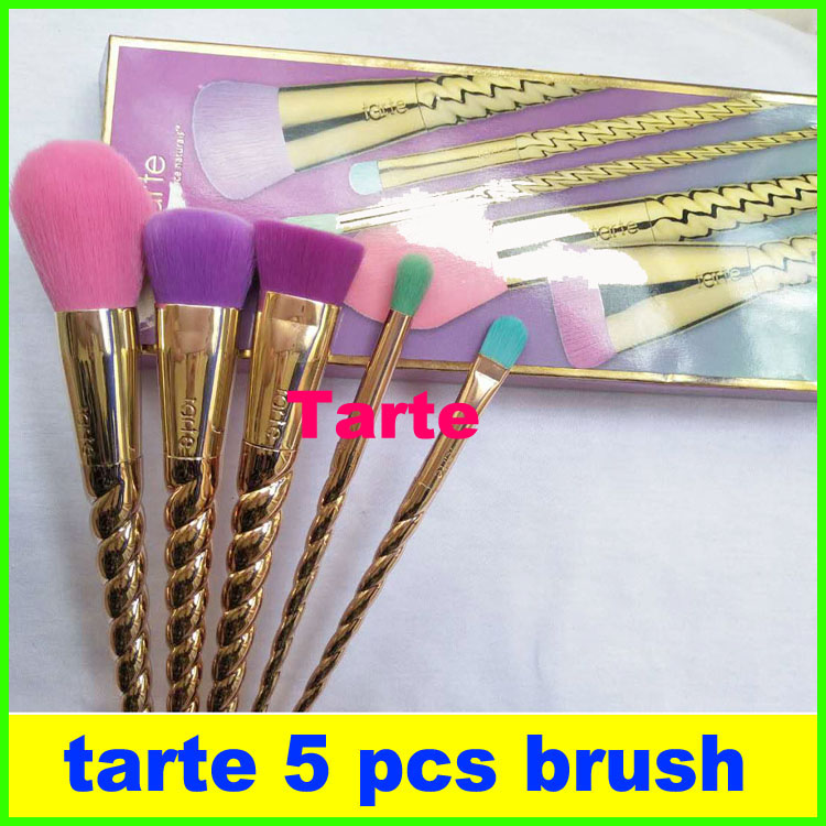 

makeup brushes sets cosmetics brush 5 bright color rose gold Spiral shank make-up brush unicorn screw makeup tools Free shipping, Red;pink