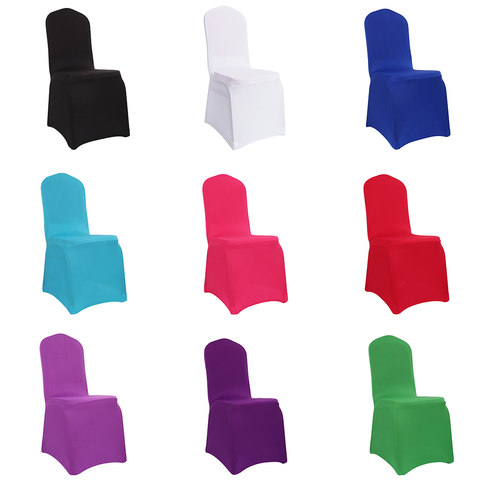 

Chair Covers Spandex Solid Color Removable Anti-dirty Stretch Machine Washable for Banquet Wedding Restaur Seat Cover 2/4/6/8lot