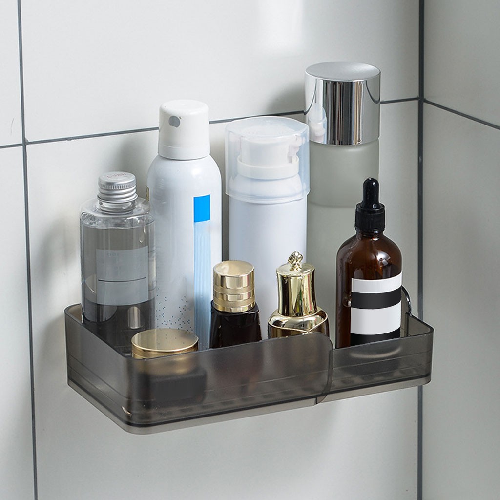 

Brush Shelf Shower Caddy Adhesive Bathroom Storage Shelf Kitchen Rack Organizer Paper Holder Save space Bathroom rack
