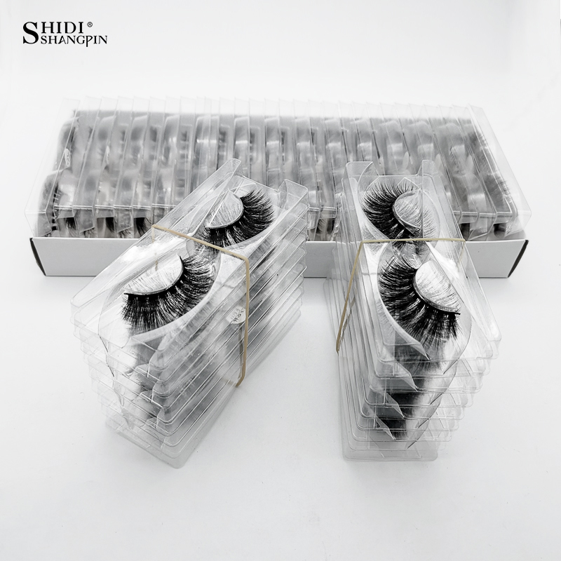 

SHIDISHANGPIN 20/30/40/50/60/100 pairs false eyelashes wholesale price hand made 3d volume hair lashes natural lashes for makeup