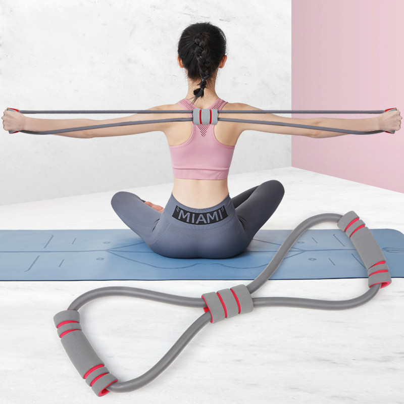 

8 Word Chest Developer Training Device Elastic Rope Home Shoulder Neck Stretch Belt Fitness Equipment Elastic Resistance Bands
