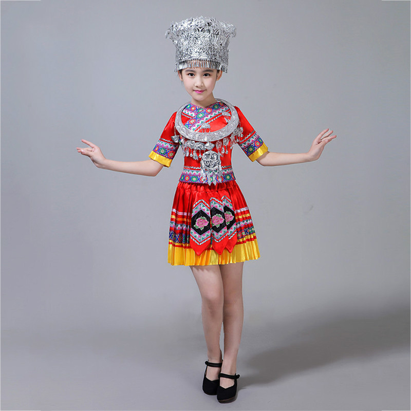 

Women Dance Costumes Children's Dance Costume Girl Mongolian Chopsticks Clothing Chinese Folk Clothing, Photo color