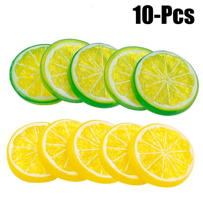 2019 Artificial Fruits Lifelike Realistic Lemon Slices Fake Fruits