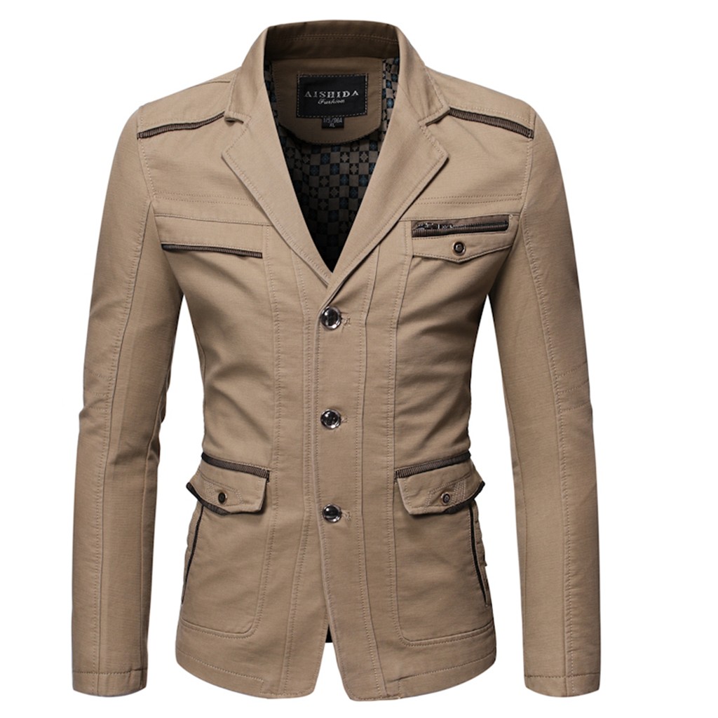

Jacket Men New Style For In Autumn And Winter Bomber Jacket Simple Solid Long Sleeve Coat Casual Sweatshirt jaqueta masculino, Gray