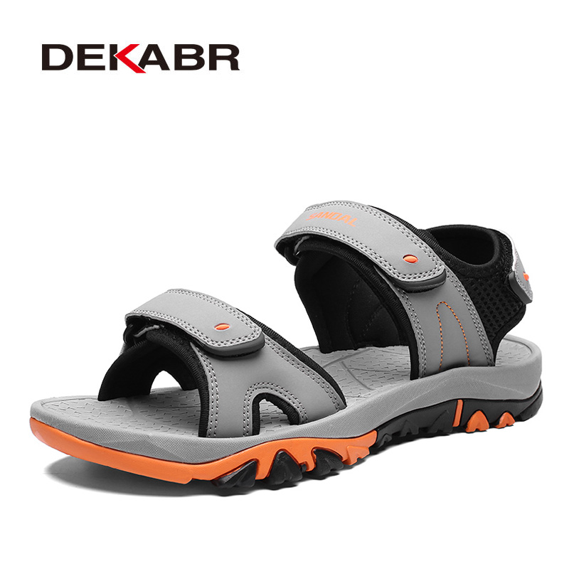 

DEKABR 2020 New Male Shoes Fashion Men Sandals Summer Men Beach Casual Shoes Outdoor Flip Flop Waterproof Sneakers, 01 dark blue