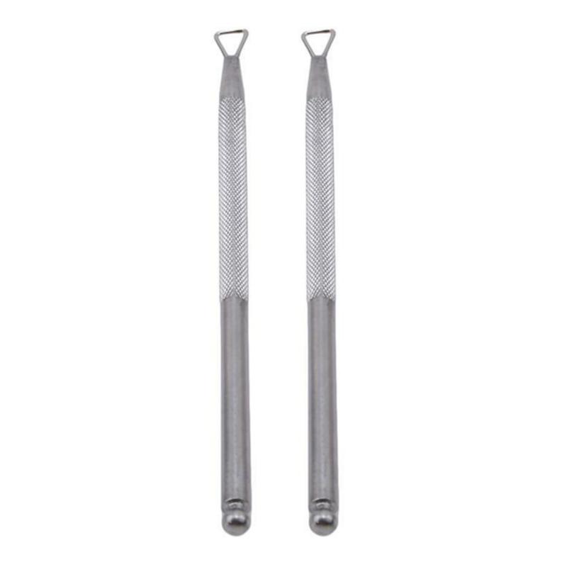 

2X Nail Polish Removal Tool UV Gel Cleaner Pusher Triangle Stick Manicure Tools Steel Nail Polish Removal Tools
