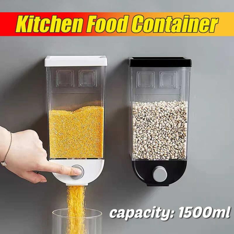 

1500ml storage box kitchen wall-mounted storage tank plastic container airtight container