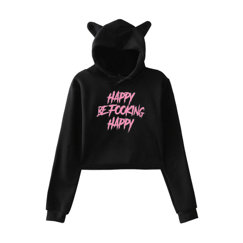 

Hip Hop Yungblud Dominic Harrison print Women Hoodies 2019 NEW fashion Cat ears Top Women Hooded Sweatshirt Sexy clothes, Black