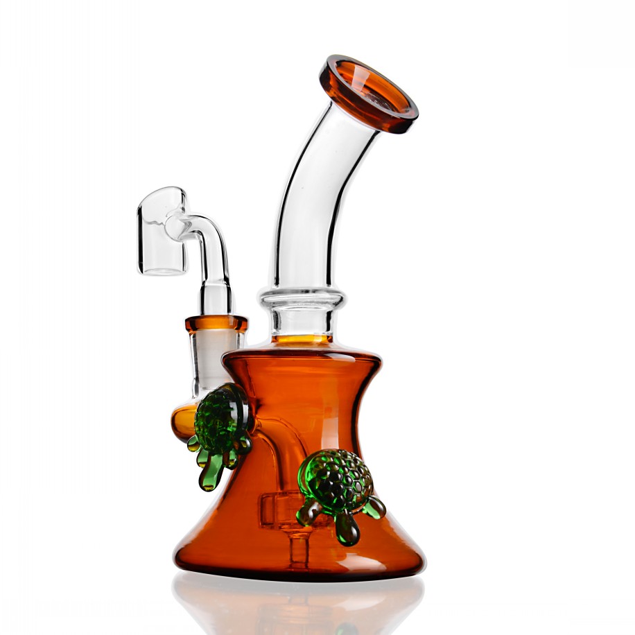 

7.1 Inchs Thick Glass Water Bong Waterpipes Heady Glass Oil Rigs Beaker Pink Bongs Dabber With 14mm Banger Hookahs