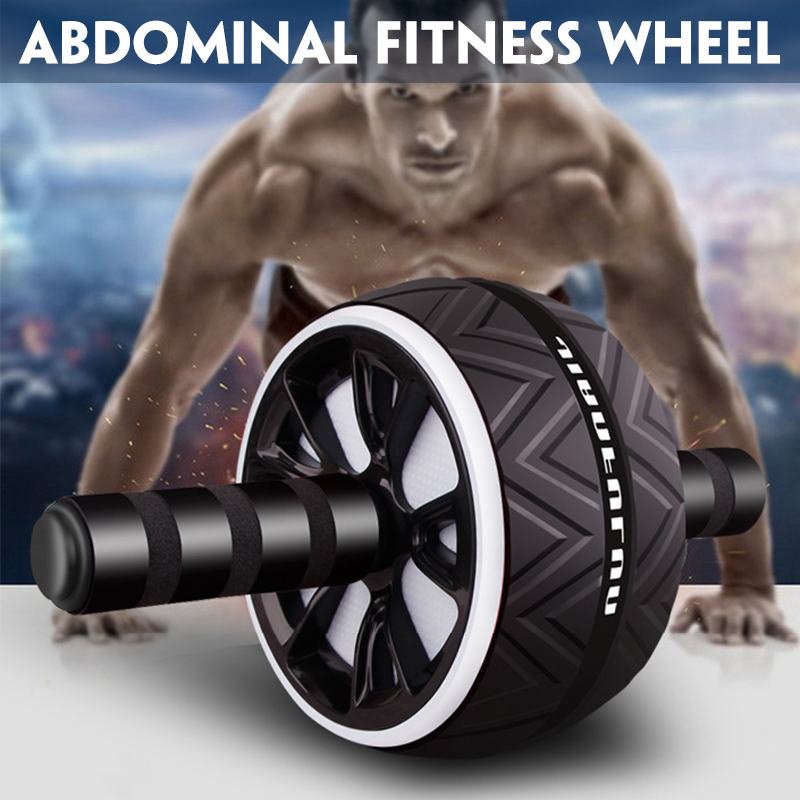 

Ab Roller Big wheel Abdominal Muscle Trainer for Fitness Abs Core Workout Abdominal Muscles Training Home Gym Fitness Equipment, White