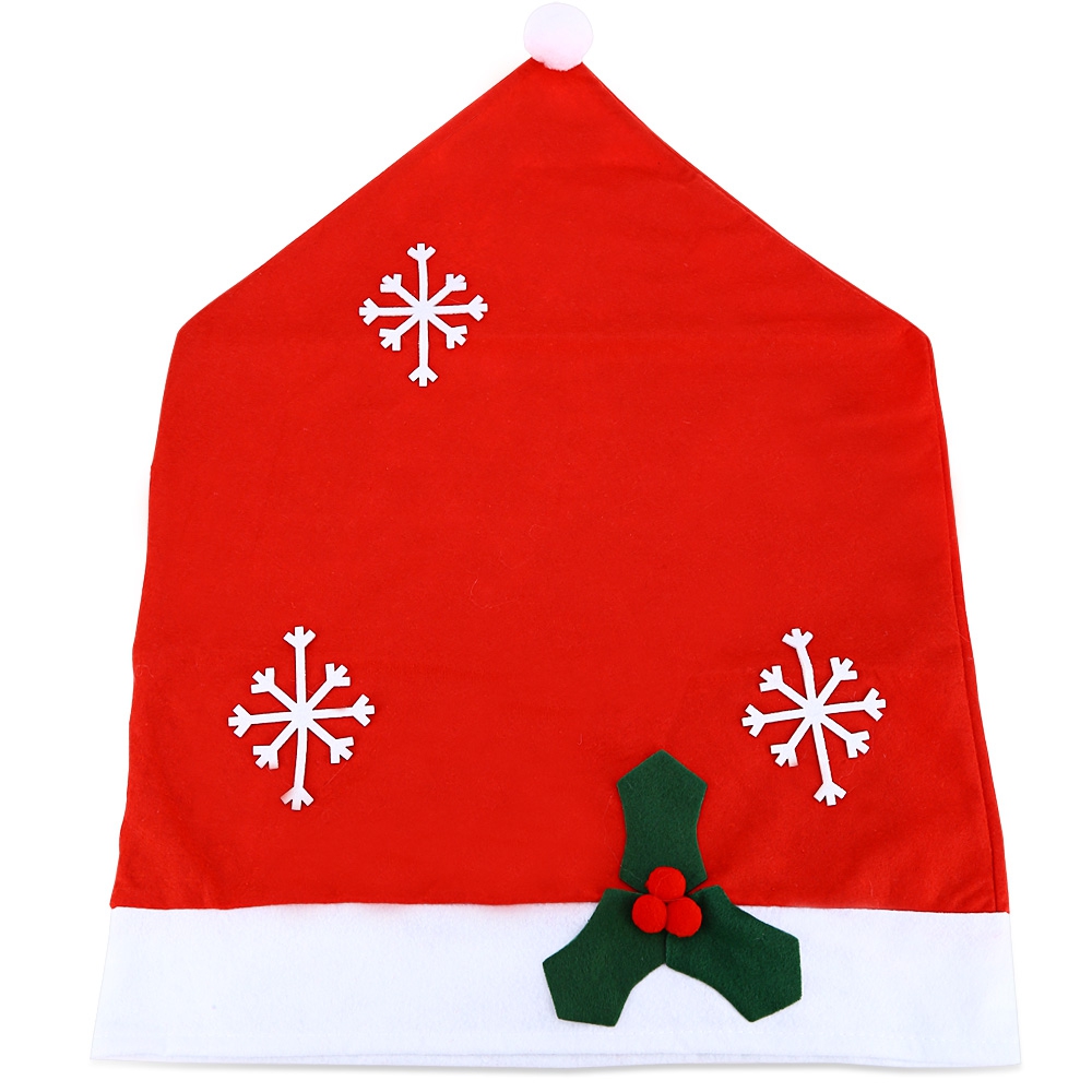 

Santa Claus Christmas Hat Chair Cover for Festival Dinner Table Dress Up, Christmas Holiday Party Decoration Ornament Supplies