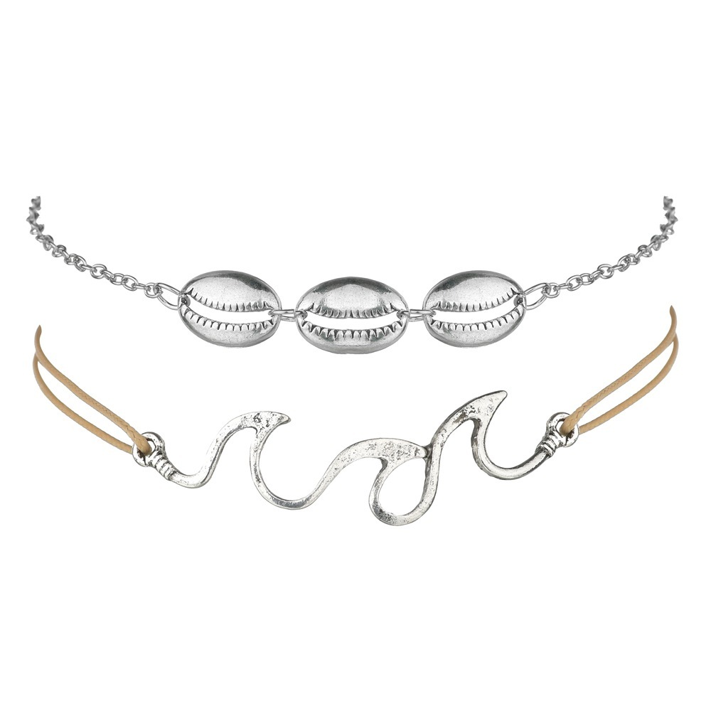 

Popular Accessories Sandy Beach Sea Wave Shell Anklet Concise Ma'am Spray Anklet Ornaments