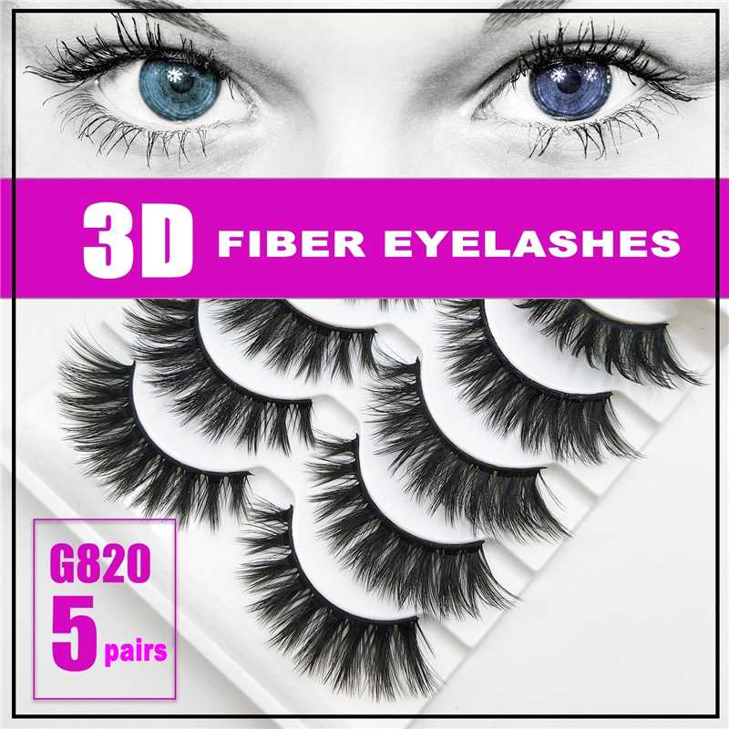 

5 Pairs 3D Mink Eyelashes Handmade Reusable Natural Eyelashes Popular False Lashes Makeup