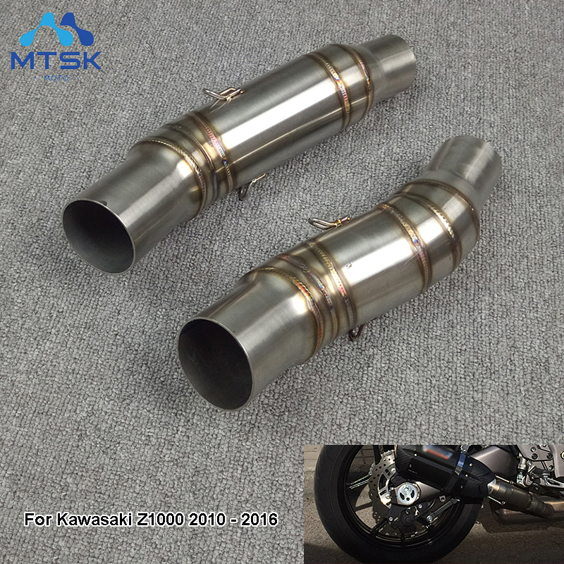 

For Z1000 2010 2011 2012 2013 2014 2015 2016 Z 1000 Accessory Motorcycle Exhaust Middle Tube Steel Connect Link Pipe 51