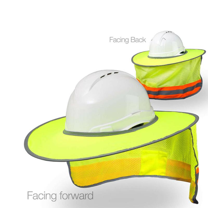 

Bask Workers Reflective Stripe Hard Hat Neck Shield Helmet Sun Shade Cover