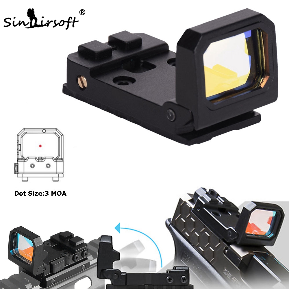 

Tactical Vism Flip Red Dot Mini Pistol RMR Holographic Reflex Sight Airsoft Pistol Scope Black Hunting for airsoft