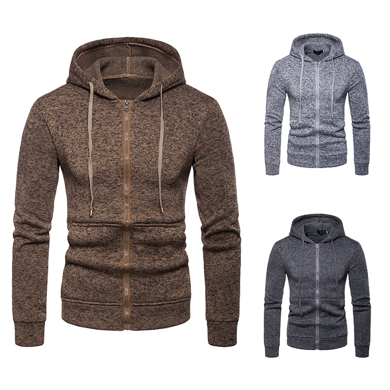 

PADEGAO Fashion Men Jacket hip hop Sweatshirts Coat Sports Casual Wear Male Zipper Pocket Solid Hoodies Sweatshirts Plus Size, Brown