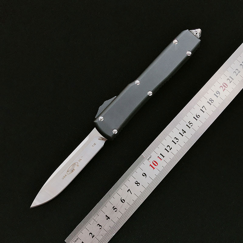 

HOT MT Double Action AUTO knife Tactical Knife D2 Blade Aviation Aluminum handle Gift for men EDC Camping Pocket knives UTX85