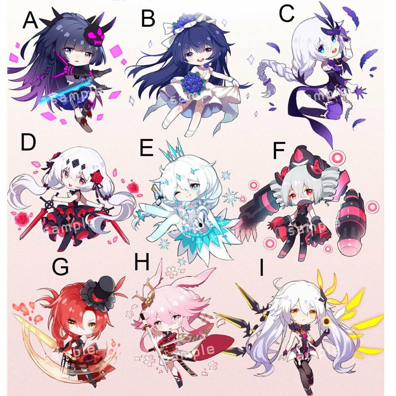 

Acrylic Keychain Strap Keyring Honkai Impact 3 Sakura Valkyrja Double Sided 6cm