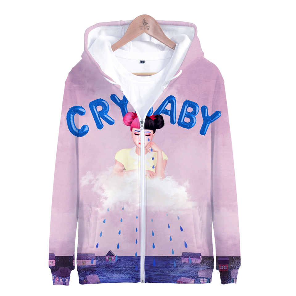 

Cry Baby Melanie Martinez 3D Print Zip Up Women/men Hoodies Sweatshirt Streetwear Hip Hop Funny Hooded Jacket Male Tracksuit, Black