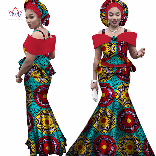 

Free headtie Africa Sets for Women Dashiki Plus Size Africa Clothes Bazin Short Sleeve Traditional African Clothing WY3113, Black;gray