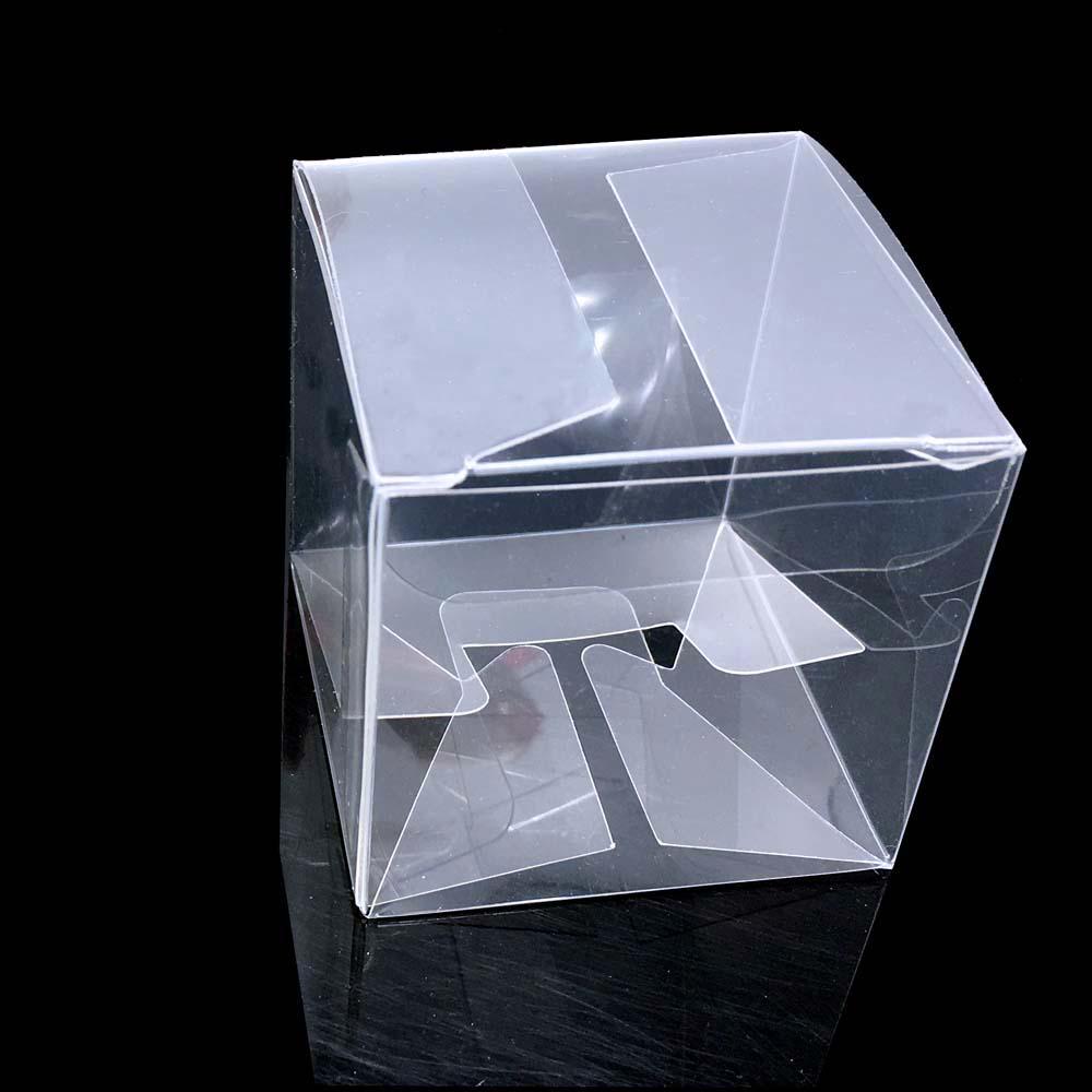 

50Pieces/lot Clear Square Wedding Favor Gift Box PVC Transparent Party Candy Bags Chocolate Boxes 5x5x5cm Caja De Dulces