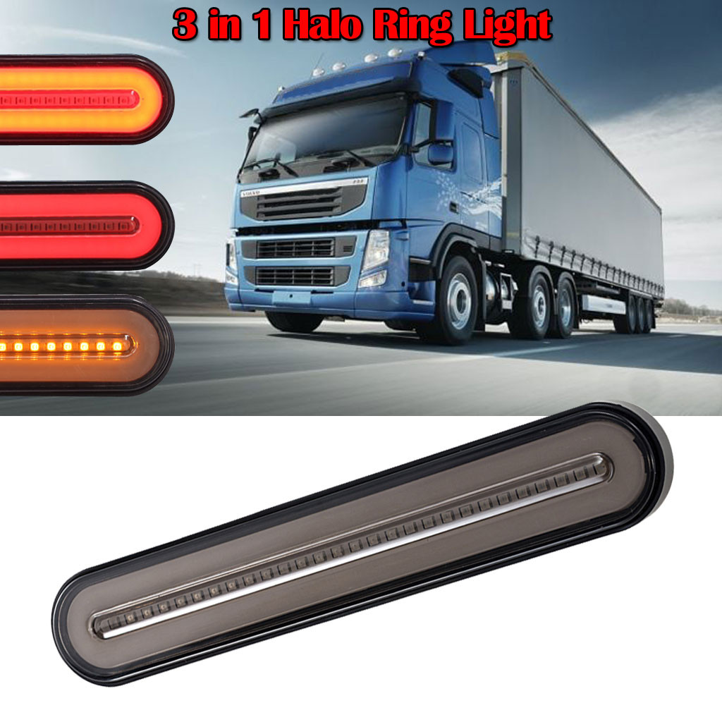 12V//24V Led Neon Glow-Trac Halo Trasero Izquierdo O Derecho La Cola Lámpara Luz Camión Remolque