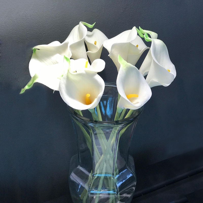 

37cm Calla Lily Bridal Wedding Bouquet Lataex Real Touch Artificial Flower Home Party Decor Wedding Valentine's Day Gift, F01