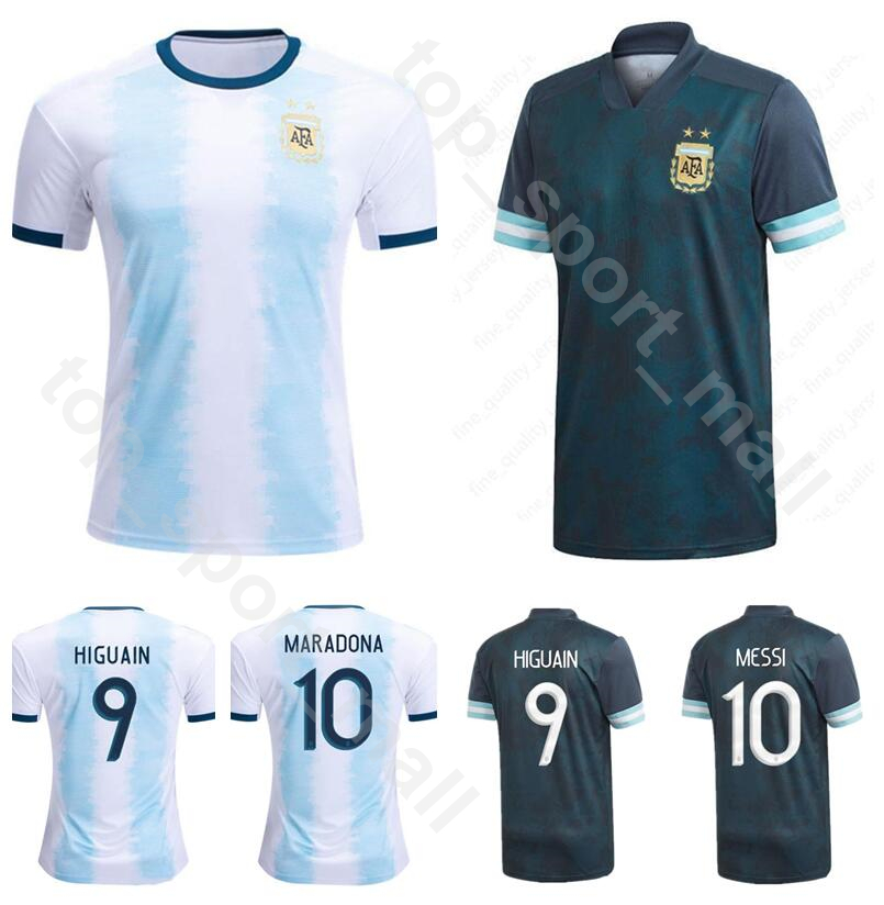 

2020 Argentina Soccer 10 MARADONA Jersey Men Soccer 8 ZANETTI 9 BATISTUTA 22 LAVEZZI 14 MASCHERANO 10 MESSI Football Shirt Kits Uniform, Black;yellow