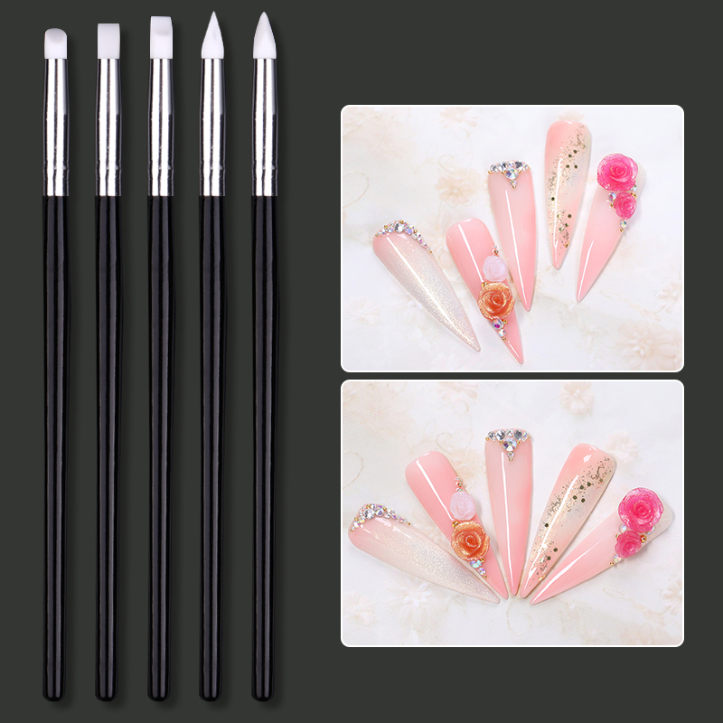 

MAD DOLL 3/5/6/7/8/15 Pcs Nail Carving Sculpture Painting Gel Pen Brush Silicone Hollow Engraving Manicure Nail Art Tool